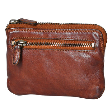 Spaghetti Western Swc436Cg Coin Purse Vintage Handmade Drum Dyed Genuine European Cowhide Leather Women Bag Western Handbag Purse